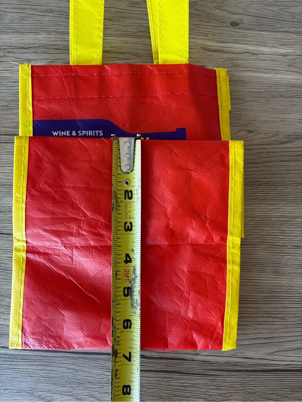 Small Save Mart Mix & Match Wine Red and Yellow Promotional Tote Bag